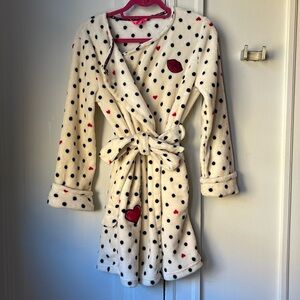 Betsey Johnson Plush Robe XS/S